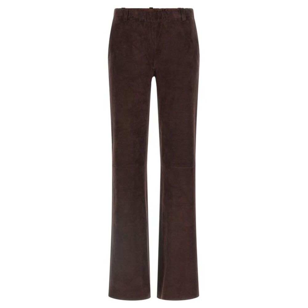 STOULS Brown Leather Women's Pants